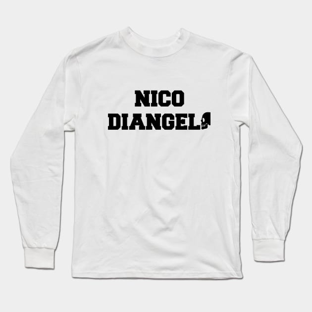 Nico Di Angelo Skull Long Sleeve T-Shirt by queenbeka